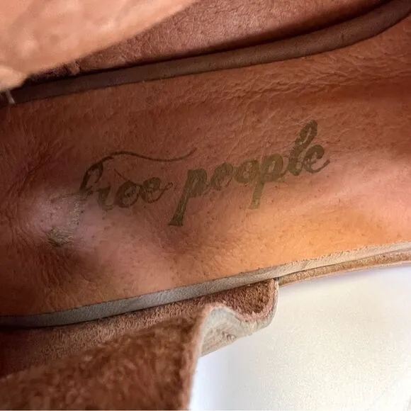 Free People Royale D’Orsay Pointed Toe Leather Flats 36/6 Taupe