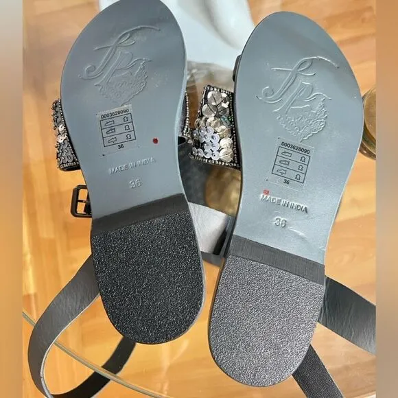 Free People Sun Peaks Embellished Sandals/ size 36