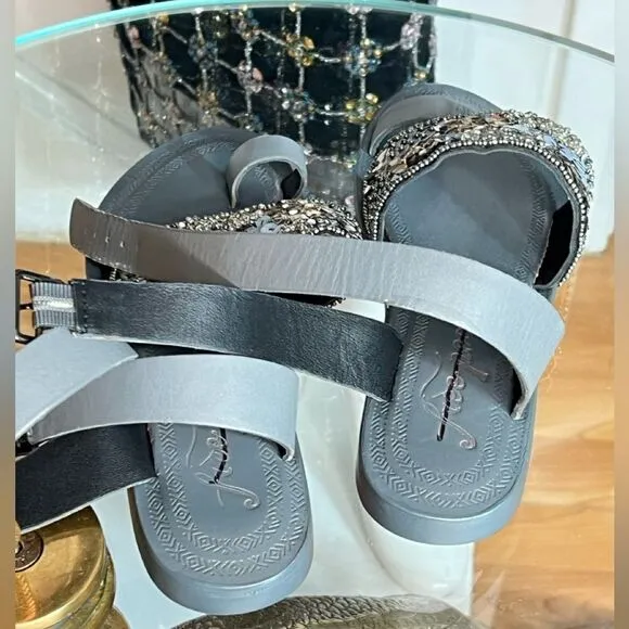 Free People Sun Peaks Embellished Sandals/ size 36