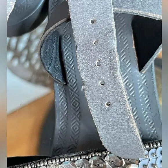 Free People Sun Peaks Embellished Sandals/ size 36