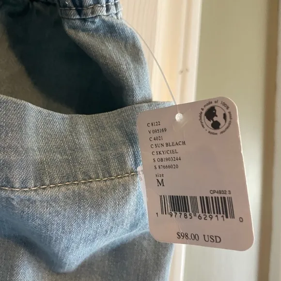 Free People We The Free Sun Setter Pull-On Jeans Medium Color: Sun Bleach NWT