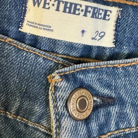 Free People Western Bohemian Serafin Boot Cut Jeans Light Vintage Wash Size 29