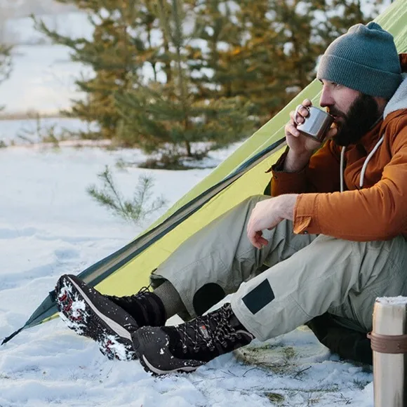 Free Soldier-Snowwolf Men’s Waterproof Black Snow Hiking Winter Boots