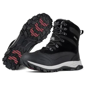 Free Soldier-Snowwolf Men’s Waterproof Black Snow Hiking Winter Boots