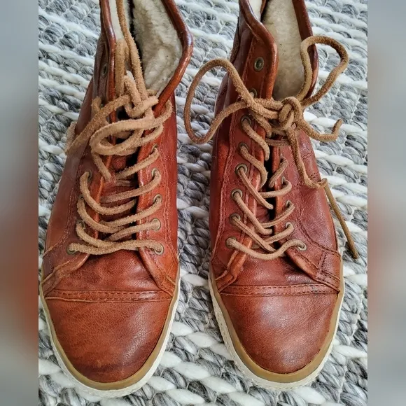 Frye Greene Back Zipper High Top Sneakers Size 6,5