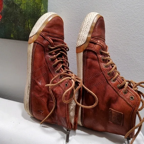 Frye Greene Back Zipper High Top Sneakers Size 6,5