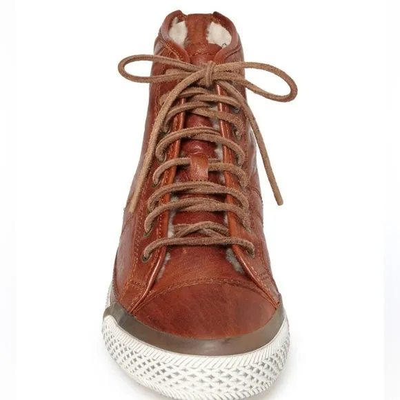 Frye Greene Back Zipper High Top Sneakers Size 6,5