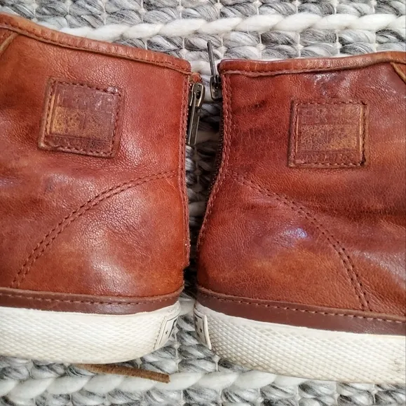 Frye Greene Back Zipper High Top Sneakers Size 6,5