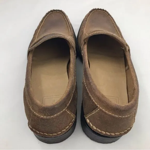Frye TYLER Brown Leather Classic Penny Loafers in Almond