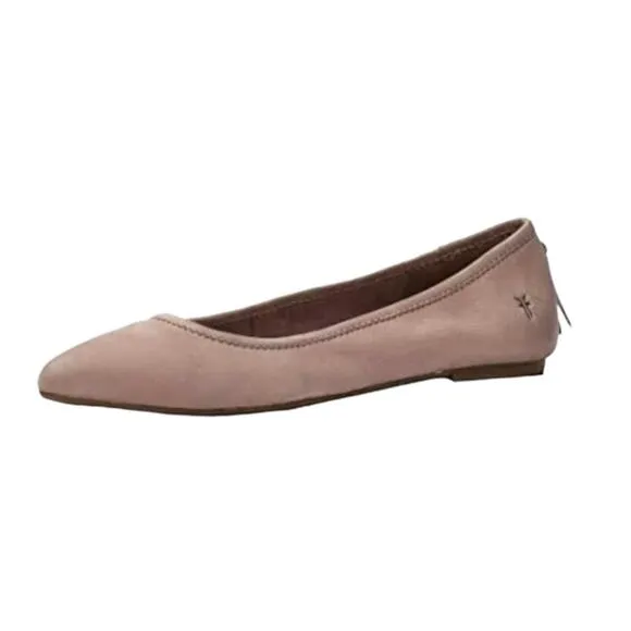 Frye Women's Regina Pointed Toe Leather Ballet Flats Lilac Size 8 1/2