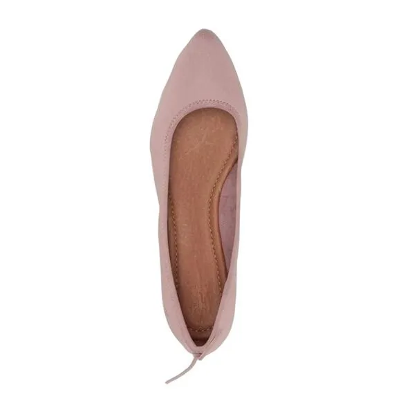 Frye Women's Regina Pointed Toe Leather Ballet Flats Lilac Size 8 1/2