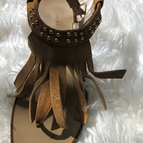 Furla suede thong sandals