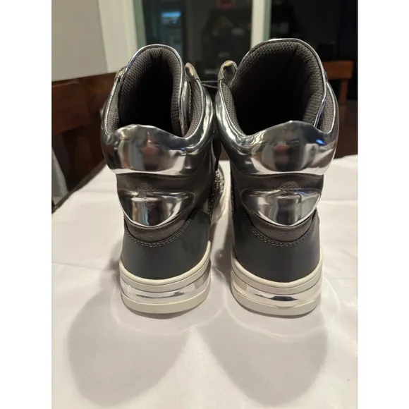 G by Guess Men's Theron High Top Sneakers, Gray, Size 10