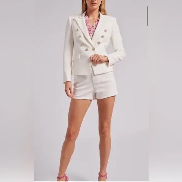 Generation Love Delilah Crepe Blazer in White SIZES XL and 2XL
