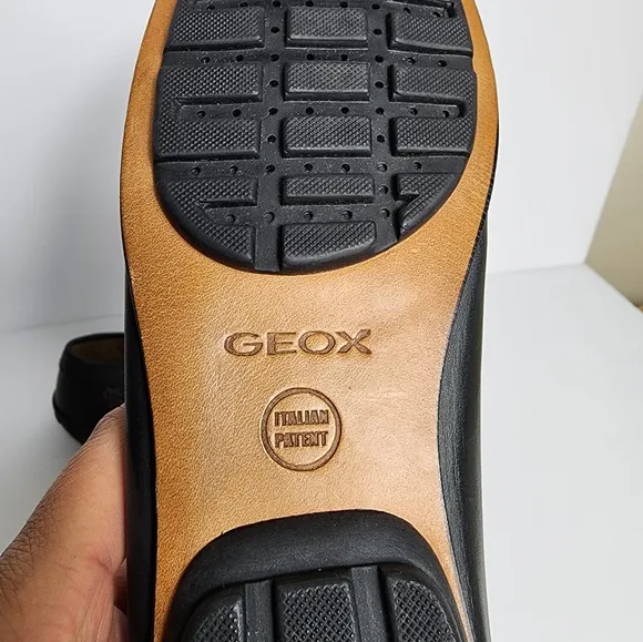 Geox Classic Loafers Mens EU 39.5 Black Slip On Leather Comfort Career