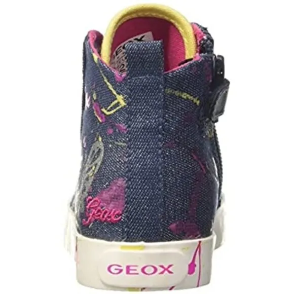 Geox Girls' Jr Ciak High Top Canvas Sneakers
