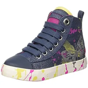 Geox Girls' Jr Ciak High Top Canvas Sneakers