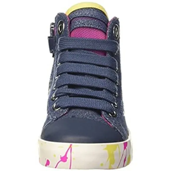 Geox Girls' Jr Ciak High Top Canvas Sneakers