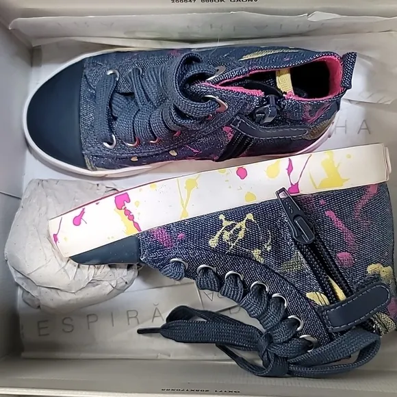 Geox Girls' Jr Ciak High Top Canvas Sneakers