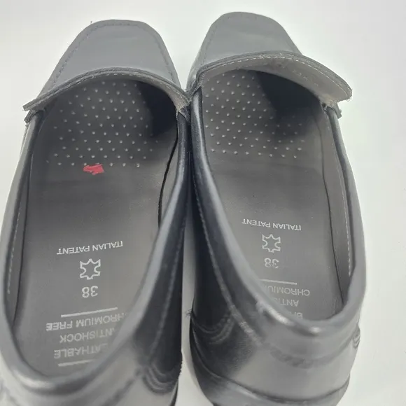 Geox Respira Boys Black Leather Dress Loafers Size 38 Antishock US 5.5 6