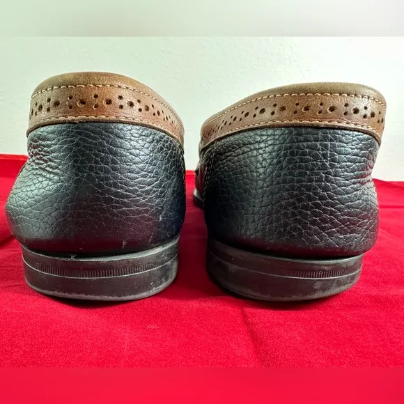 GH Bass &amp; Co Weejuns Loafers Dress Shoes Mens Black Brown Leather, Sz 11
