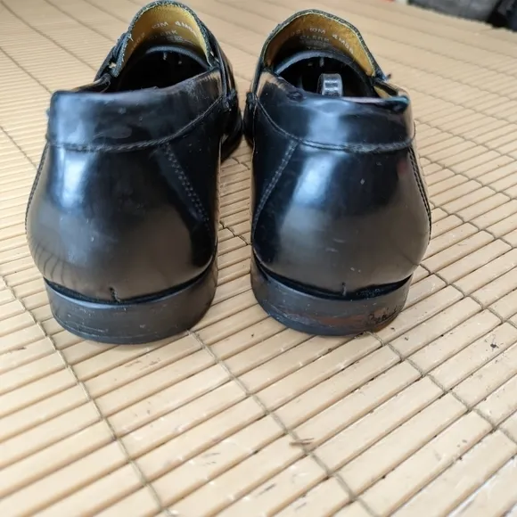 GH Bass Mens Black Leather Tassel Loafers Dress Shoe Delhi Sz 10M. A19pm