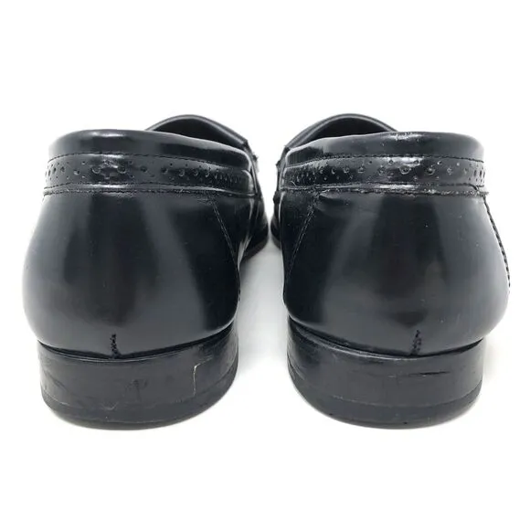 GH Bass Weejuns Kiltie Tassel Loafers Mens Sz 9 Black Handcraft Brazil Leather
