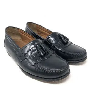 GH Bass Weejuns Kiltie Tassel Loafers Mens Sz 9 Black Handcraft Brazil Leather
