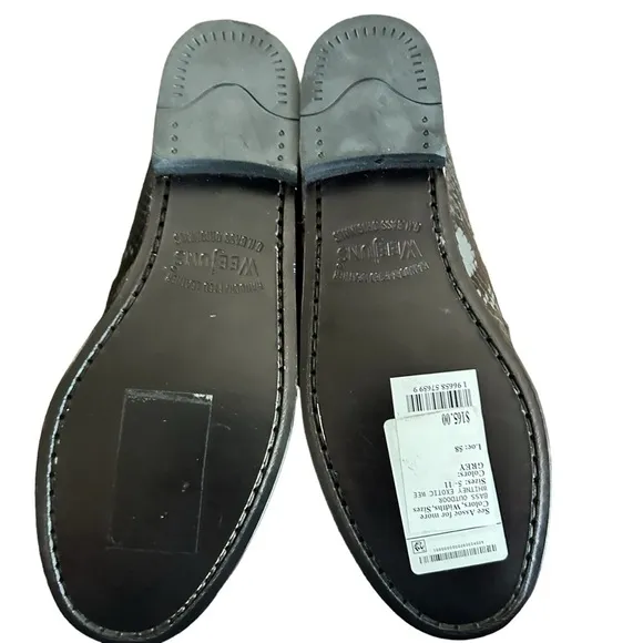 G.H.BASS Whitney Weejuns Leather Snake Penny Loafers Classic Size 6.5