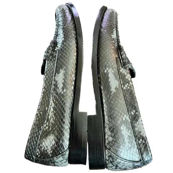 G.H.BASS Whitney Weejuns Leather Snake Penny Loafers Classic Size 6.5