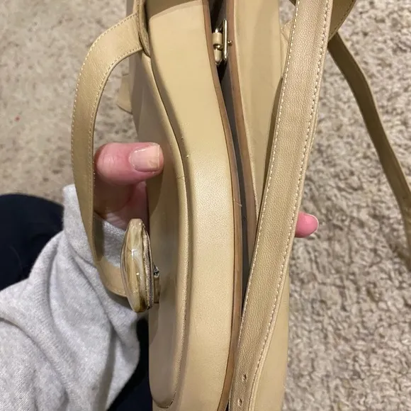Gia Borghini x RHW Women's Rosie 18 Beige Leather Strappy Sandals Size 38