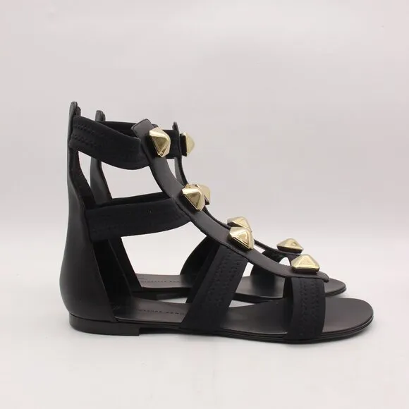 Giuseppe Zanotti Gladiator Women's Size EU 40 Black Leather Sandals
