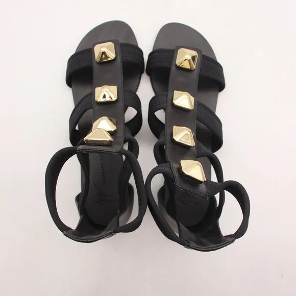 Giuseppe Zanotti Gladiator Women's Size EU 40 Black Leather Sandals
