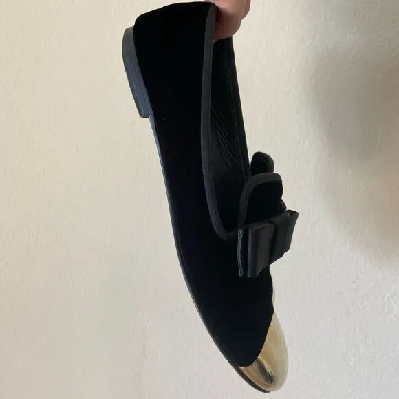 Giuseppe Zanotti Black Velvet Loafters Size 7,5