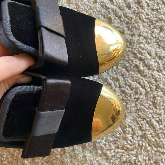 Giuseppe Zanotti Black Velvet Loafters Size 7,5