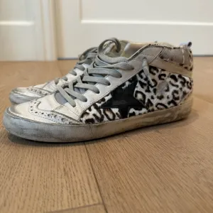 Golden Goose Mohair Leopard Print High-Top Sneakers