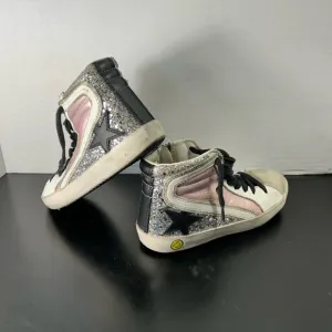 Golden Goose Pink and Black High-Top Sneakers
