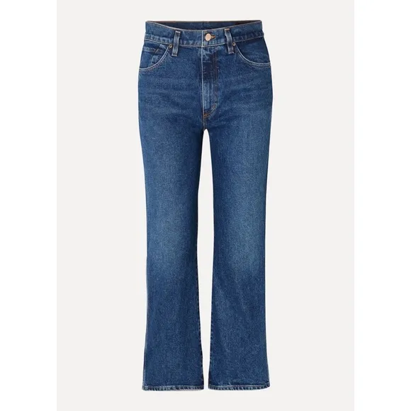 Goldsign The Cropped A High-Rise Straight-Leg Jeans