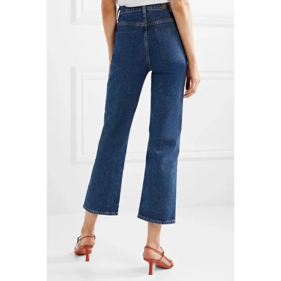 Goldsign The Cropped A High-Rise Straight-Leg Jeans