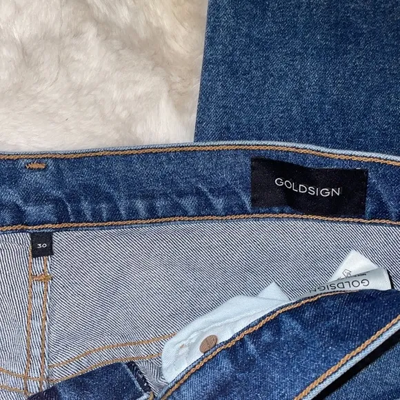 Goldsign The Cropped A High-Rise Straight-Leg Jeans