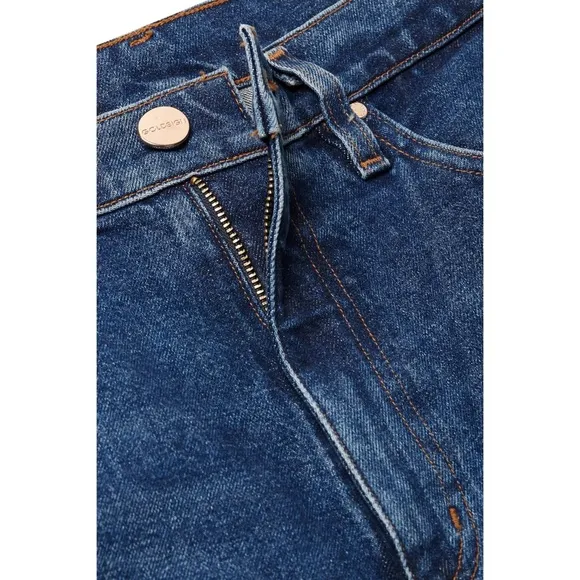 Goldsign The Cropped A High-Rise Straight-Leg Jeans