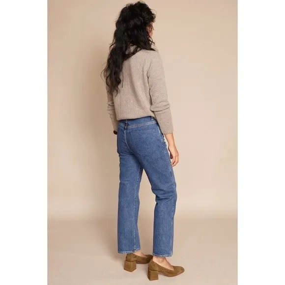 Goldsign The Cropped A High-Rise Straight-Leg Jeans