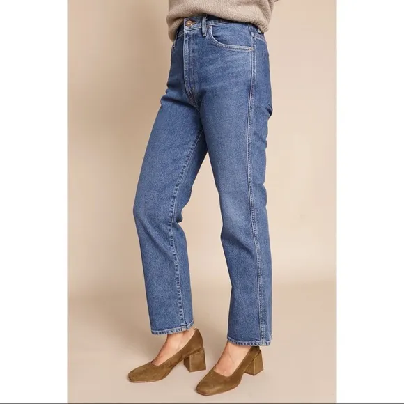 Goldsign The Cropped A High-Rise Straight-Leg Jeans
