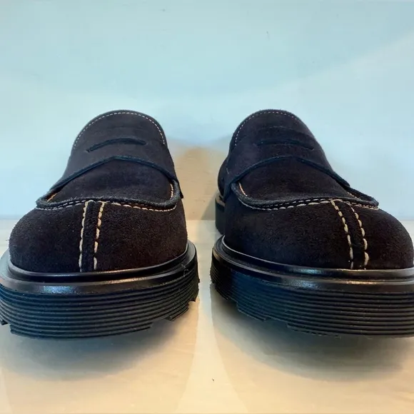 Good Man Brand Lexington Navy Blue Suede Loafers. Size 10 1/2