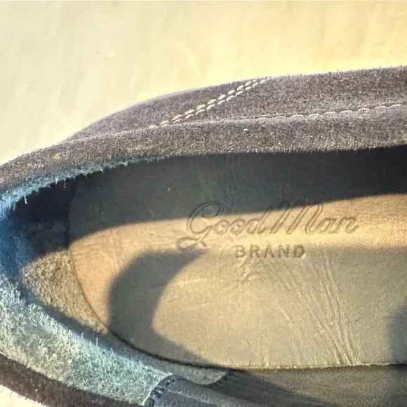 Good Man Brand Lexington Navy Blue Suede Loafers. Size 10 1/2