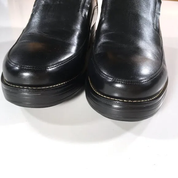 Gravity Defyer Centric Slip On Dress Loafers Mens Size 10.5 W Wide Black Leather