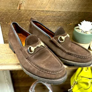 Gucci Brown Suede Horsebit Loafers – Men’s Size 8.5D