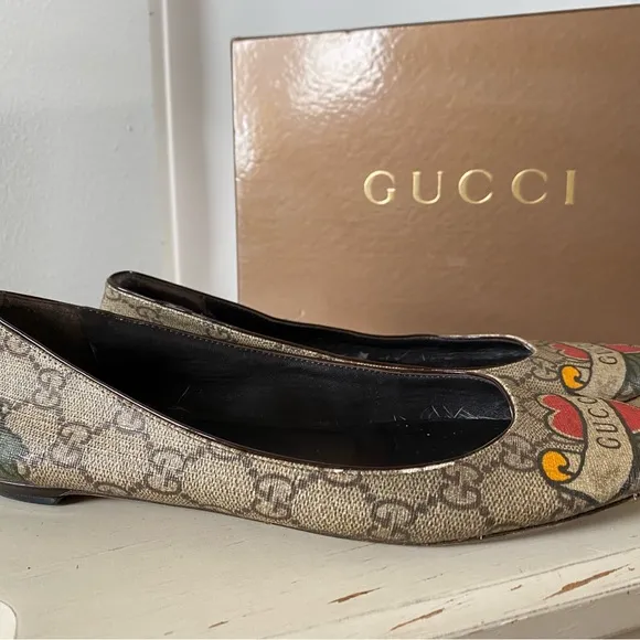 Gucci Heart Ballet Flats Size