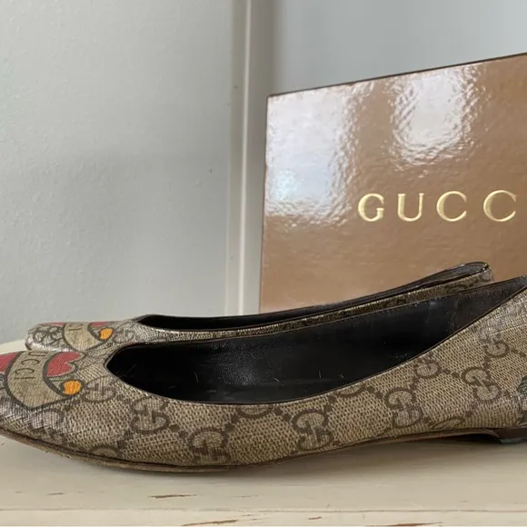 Gucci Heart Ballet Flats Size