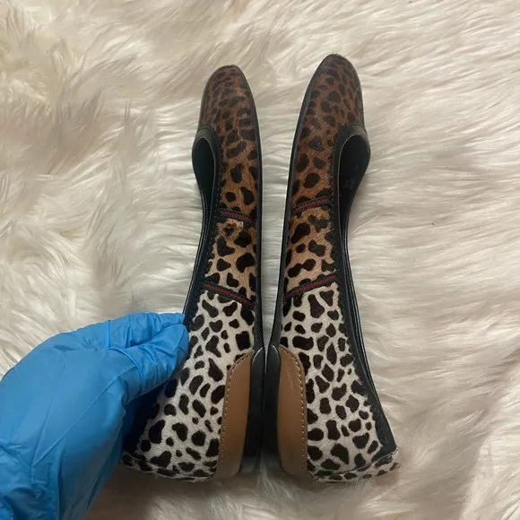 Gucci Leopard Pony Hair Ballet Flats